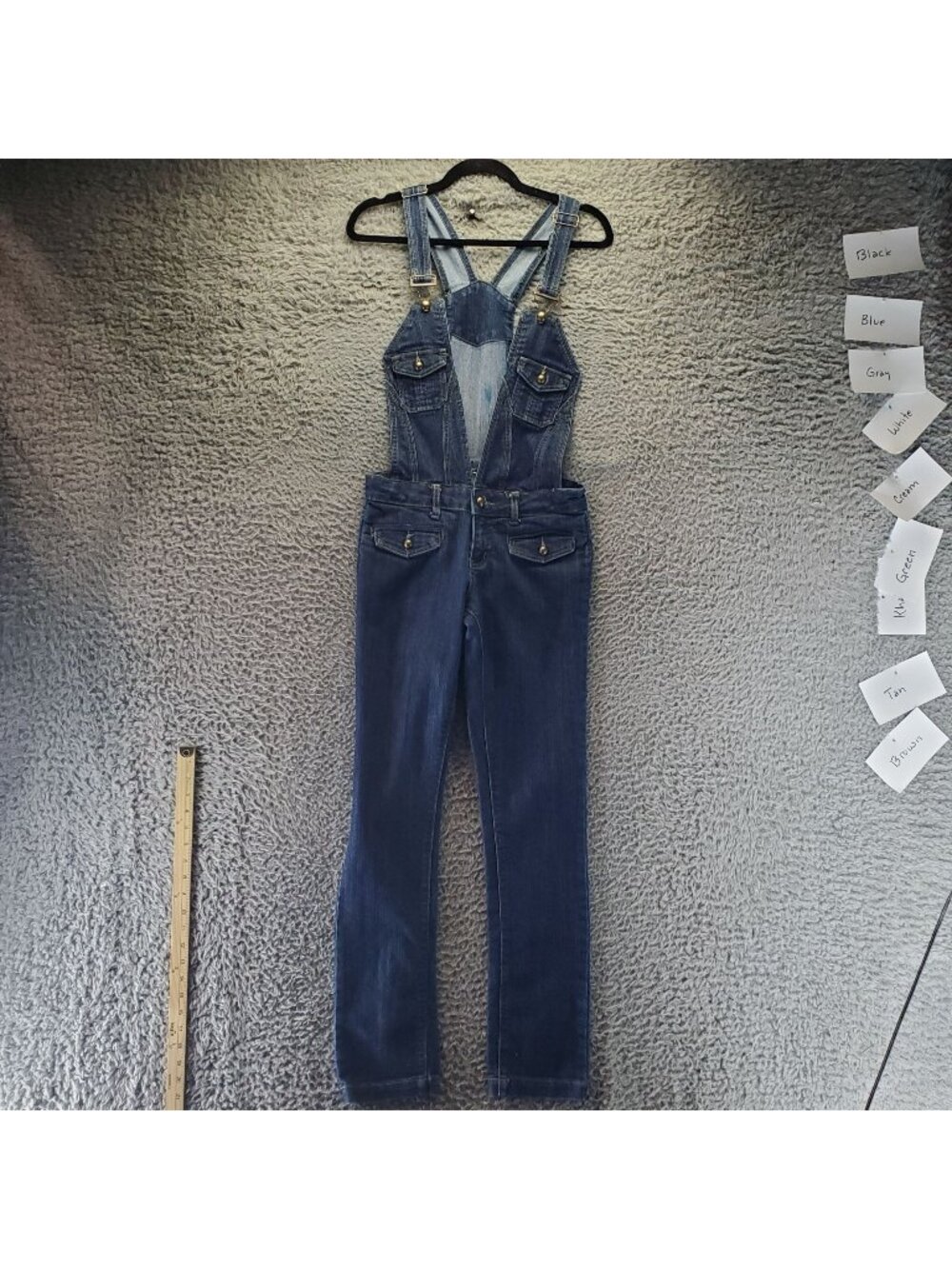 Touch Me Overalls Womens Size 5/6 Blue Classic Denim Adjustable Straps *Read*
